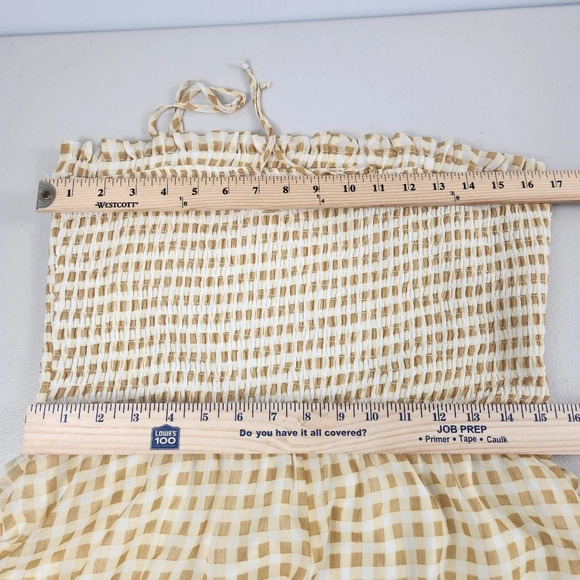 Altard State Gingham Spaghetti Strap Lined Romper Size M - Picture 13 of 16